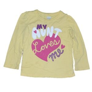 Old NAVY Yellow Long Sleeve Tee 'My Aunt Loves Me'